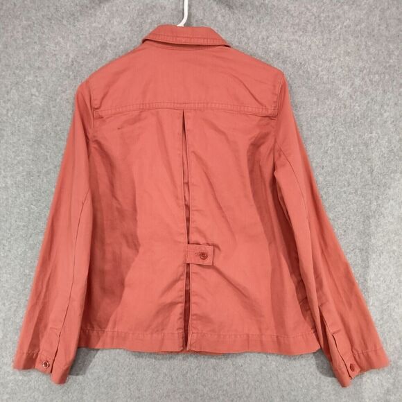 Eddie Bauer Blazer Jacket Womens Sz PL Coral Orange Long Sleeve Single Breasted - Picture 9 of 12